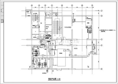 直燃雙效溴化鋰吸收式制冷機組冷凍設計圖紙